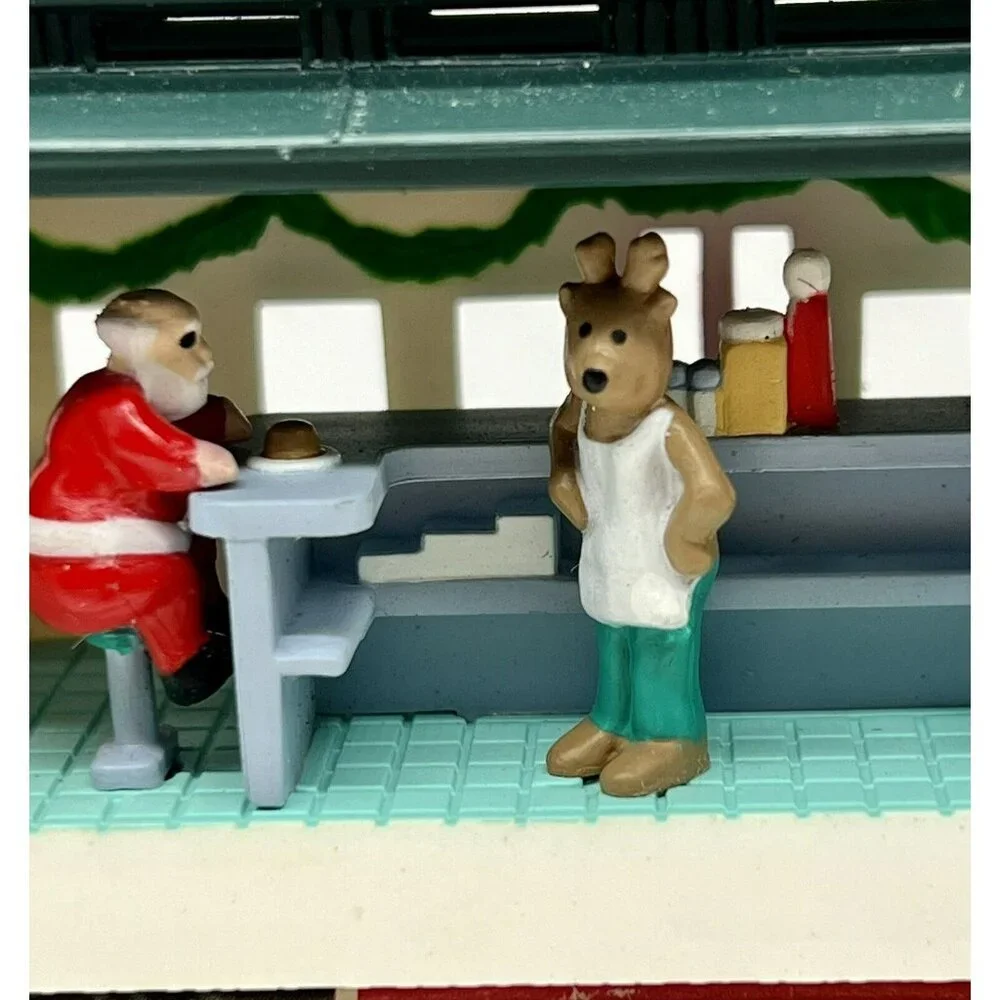 Hallmark Keepsake Donders Diner Christmas Ornament Santa Reindeer 1990 Nostalgic